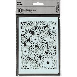 Blondekarton, ark 10,5x15 cm, 200 g, lysebl&aring;, 10 stk./ 1 pk.