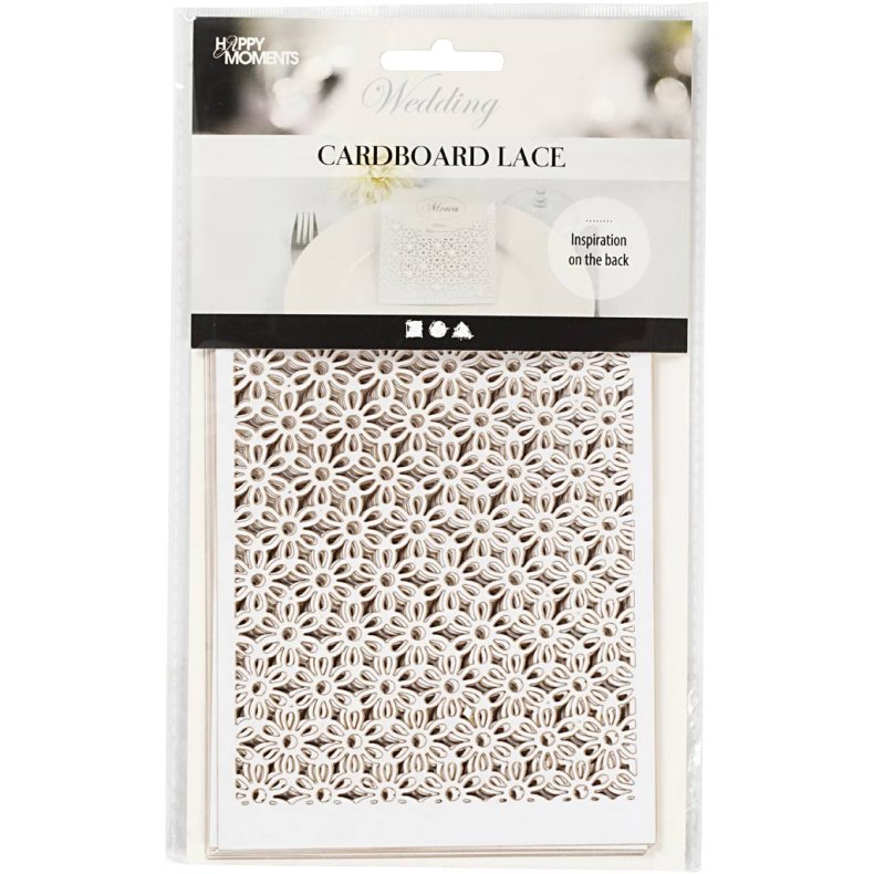 Blondekarton, ark 10,5x15 cm, 200 g, r&aring;hvid, 10 stk./ 1 pk.