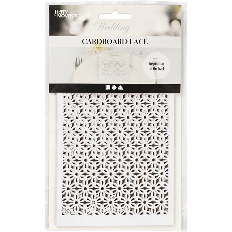 Blondekarton, ark 10,5x15 cm, 200 g, hvid, 10 stk./ 1 pk.