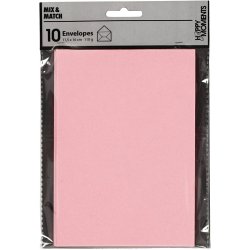 Kuvert, kuvert str. 11,5x16 cm, 110 g, lyser&oslash;d, 10 stk./ 1 pk.