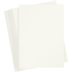 Karton, A4, ark 210x297 mm, 180 g, råhvid, 100 ark/ 1 pk.