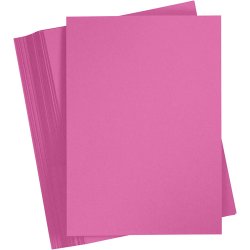 Karton, A4, ark 210x297 mm, 180 g, pink, 100 ark/ 1 pk.