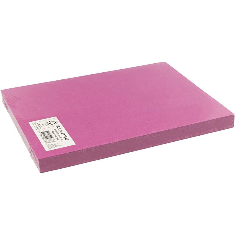 Karton, A4, ark 210x297 mm, 180 g, pink, 100 ark/ 1 pk.