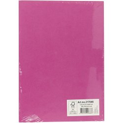 Karton, A4, ark 210x297 mm, 180 g, pink, 100 ark/ 1 pk.