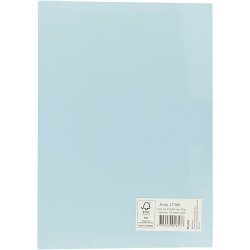 Karton, A4, ark 210x297 mm, 180 g, lys bl&aring;, 100 ark/ 1 pk.