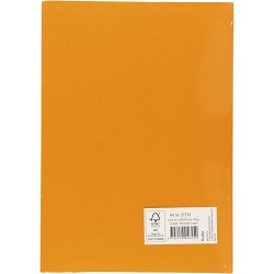 Karton, A4, ark 210x297 mm, 180 g, orange, 100 ark/ 1 pk.