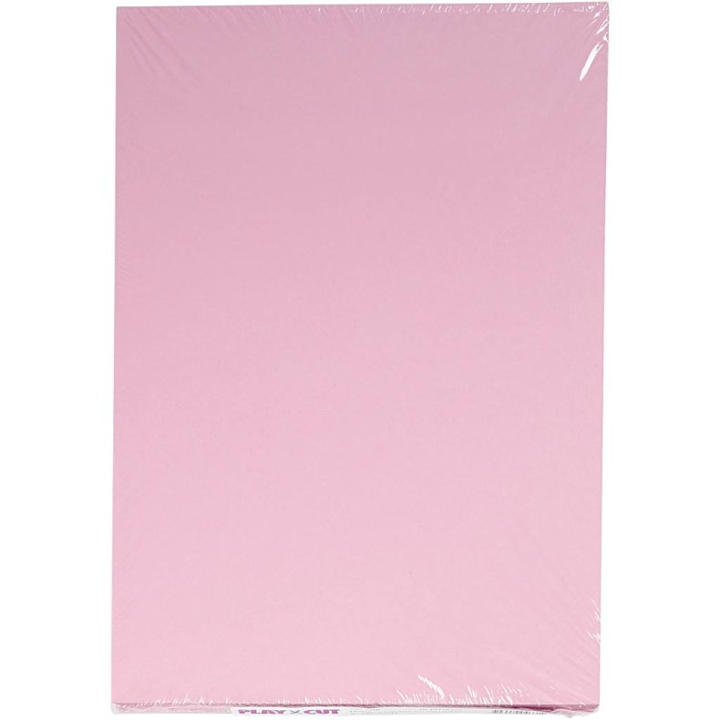 Karton, A4, ark 210x297 mm, 180 g, lys pink, 100 ark/ 1 pk.