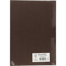Karton, A4, ark 210x297 mm, 180 g, m&oslash;rk brun, 100 ark/ 1 pk.