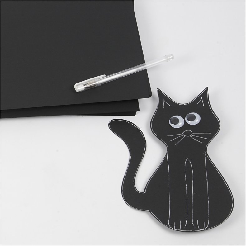 Karton, A4, ark 210x297 mm, 180 g, sort, 100 ark/ 1 pk.