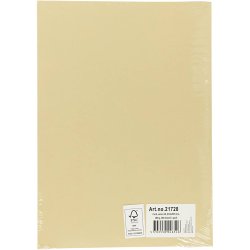 Karton, A4, ark 210x297 mm, 180 g, beige, 100 ark/ 1 pk.