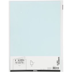 Papir, A4, ark 210x297 mm, 80 g, lysebl&aring;, 20 stk./ 1 pk.
