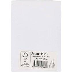 Karton, A6, ark 105x148 mm, 180 g, hvid, 100 ark/ 1 pk.