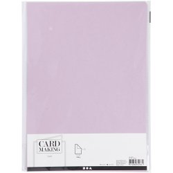 Karton, A4, ark 210x297 mm, 220 g, lys lilla, 10 stk./ 1 pk.