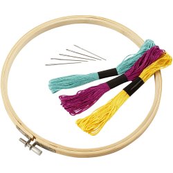 Broderiramme, diam. 20 cm, 1 stk.