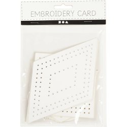 Broderifigurer, geometriske figurer, str. 10-17 cm, hvid, 20 stk./ 1 pk.