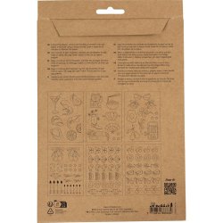 Vandopl&oslash;selige Broderiark, Dekorative motiver, A5, ark 148,5x210 mm, 6 ark/ 1 pk.