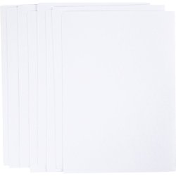 Vandopl&oslash;selige Broderiark, A5, ark 148,5x210 mm, hvid, 8 ark/ 1 pk.