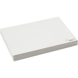 Falsekarton, ark 25,5x36 cm, tykkelse 0,4 mm, 250 g, hvid, 100 ark/ 1 pk.