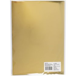 Metalkarton, A4, ark 210x297 mm, 280 g, guld, 10 ark/ 1 pk.