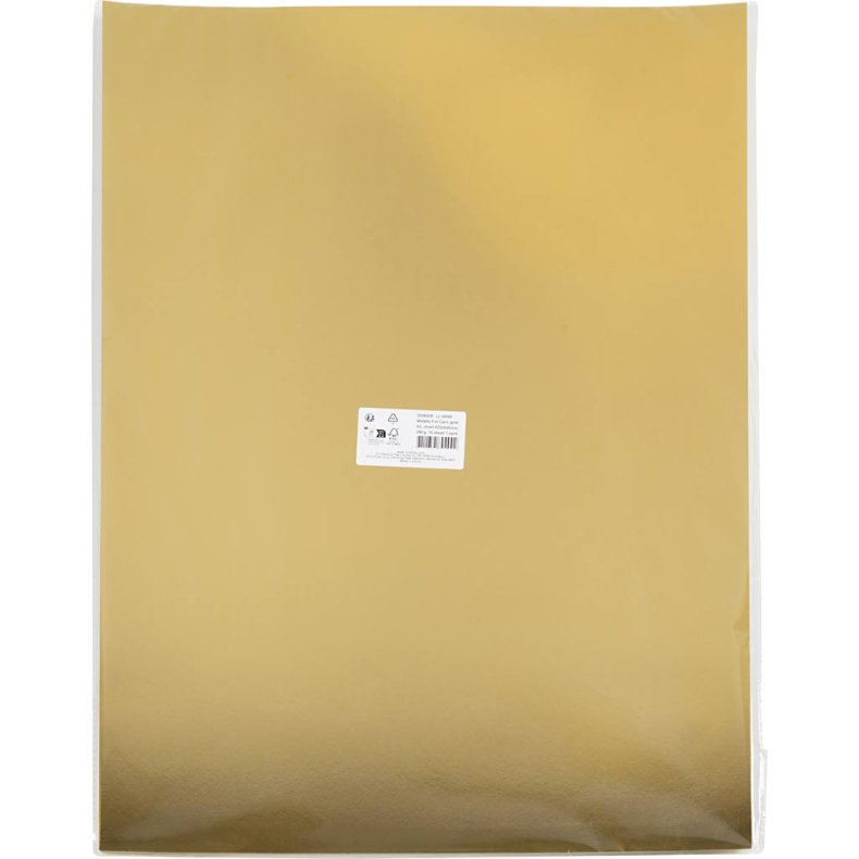 Metalkarton, A2, ark 420x594 mm, 280 g, guld, 10 ark/ 1 pk.