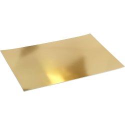 Metalkarton, A2, ark 420x594 mm, 280 g, guld, 10 ark/ 1 pk.