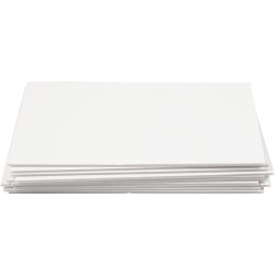 Skumkarton, A4, ark 210x297 mm, tykkelse 3 mm, hvid, 10 ark/ 1 pk.