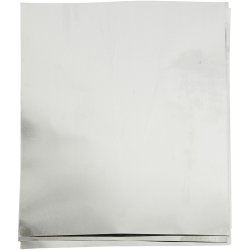 Pr&aelig;gefolie, A5, ark 148x210 mm, tykkelse 0,9 mm, s&oslash;lv, 10 stk./ 1 pk.