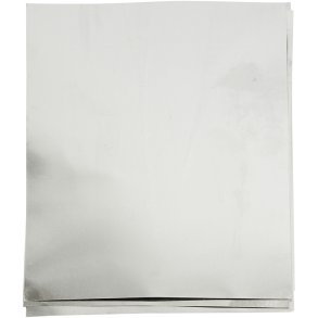 Pr&aelig;gefolie, A5, ark 148x210 mm, tykkelse 0,9 mm, s&oslash;lv, 10 stk./ 1 pk.