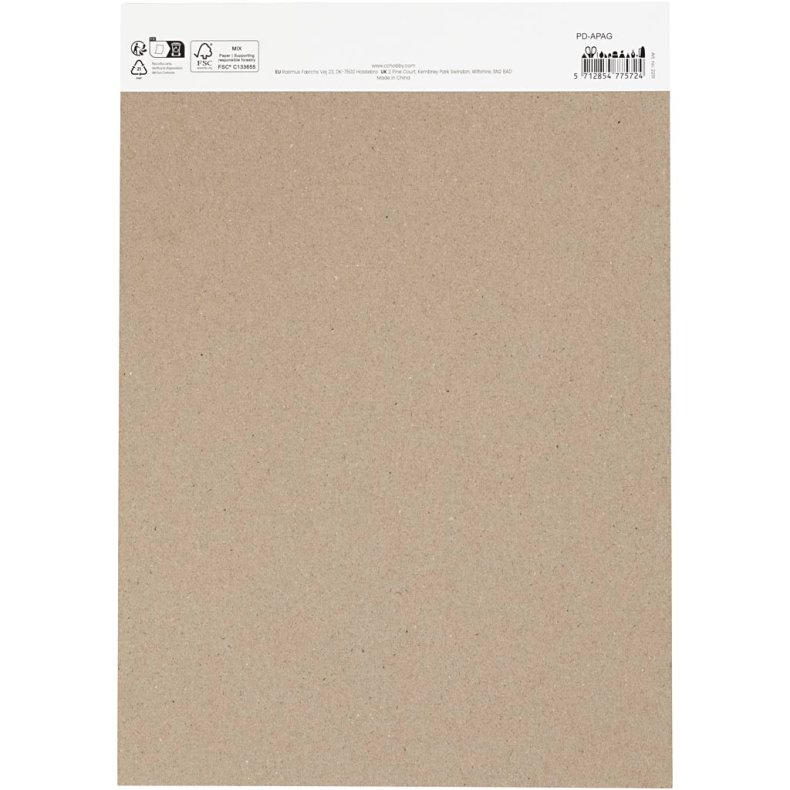 Akvarelpapir, A4, ark 210x297 mm, 230 g, sort, 15 ark/ 1 pk.