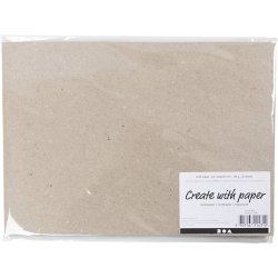 Karduspapir, A4, ark 210x297 mm, 135 g, gr&aring; brun, 20 ark/ 1 pk.