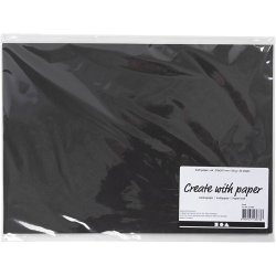 Karduspapir, A4, ark 210x297 mm, 100 g, sort, 20 ark/ 1 pk.