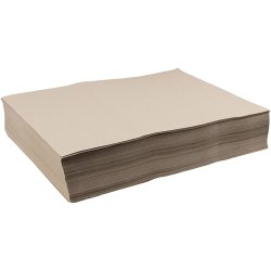 Karduspapir, A2, ark 420x594 mm, 135 g, gr&aring; brun, 500 ark/ 1 pk.