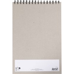 Oliepastelblok, A4, ark 210x297 mm, 300 g, hvid, 15 ark/ 1 stk.