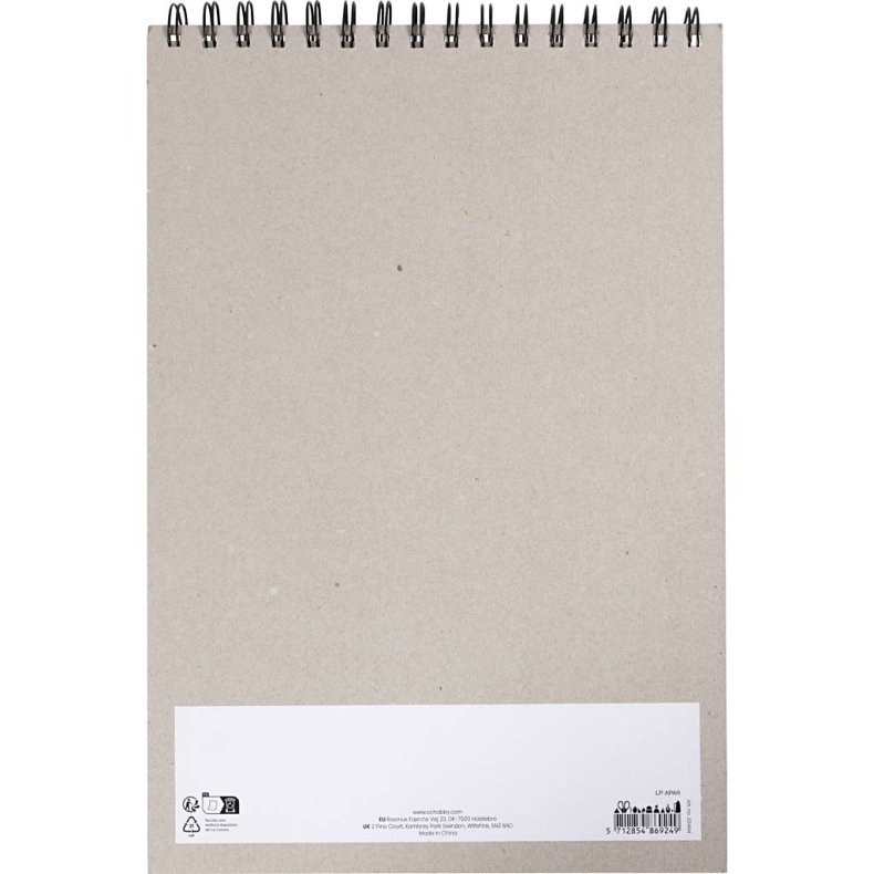 Oliepastelblok, A4, ark 210x297 mm, 300 g, hvid, 15 ark/ 1 stk.