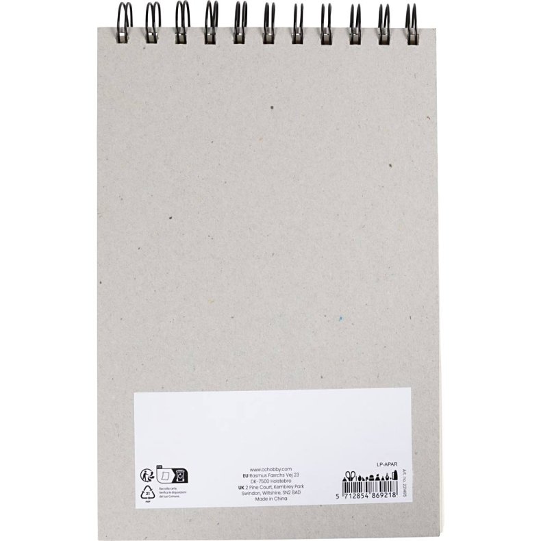 Oliepastelblok, A5, ark 148x210 mm, 300 g, hvid, 15 ark/ 1 stk.