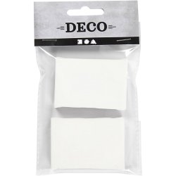 Microl&aelig;rred, str. 6x4x1 cm, hvid, 2 stk./ 1 pk.