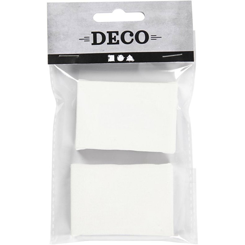 Microl&aelig;rred, str. 6x4x1 cm, hvid, 2 stk./ 1 pk.