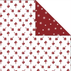 Designpapir, flettehjerter og iskrystaller, ark 30,5x30,5 cm, 180 g, 3 ark/ 1 pk.