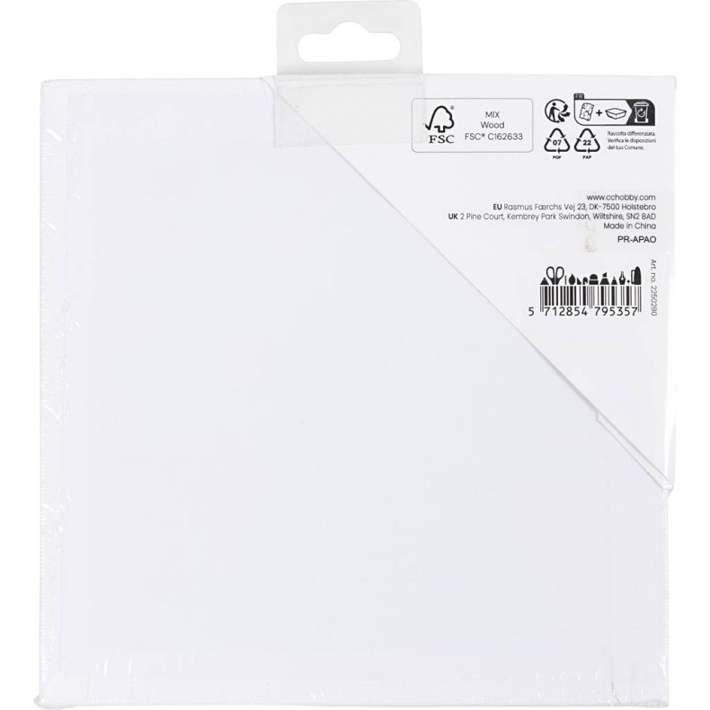 Malerplade, str. 15x15 cm, tykkelse 3 mm, 280 g, 1 stk.