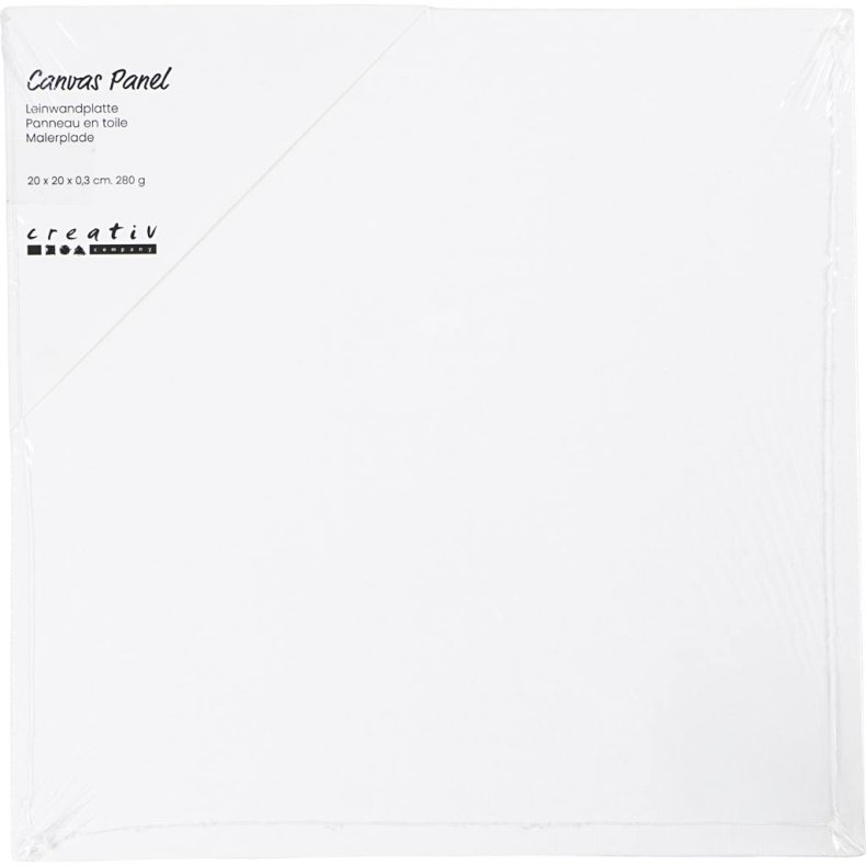 Malerplade, str. 20x20 cm, tykkelse 3 mm, 280 g, 1 stk.