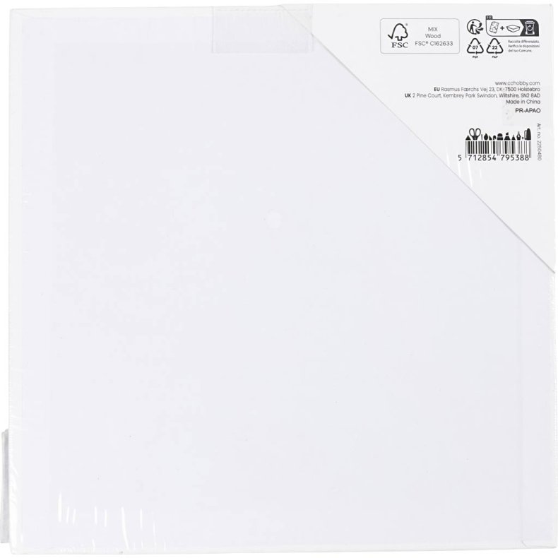 Malerplade, str. 20x20 cm, tykkelse 3 mm, 280 g, 1 stk.