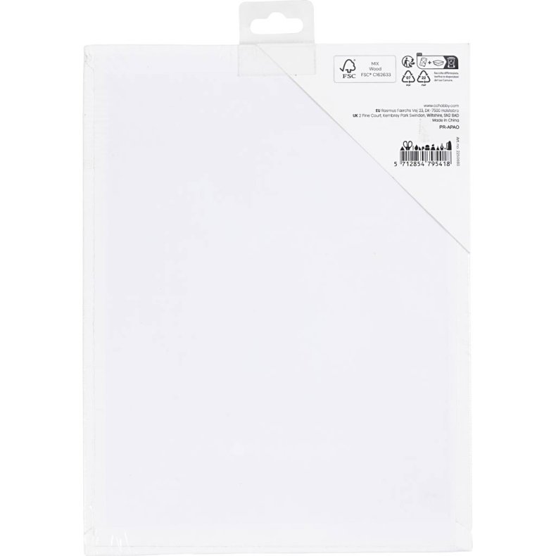 Malerplade, str. 18x24 cm, tykkelse 3 mm, 280 g, 1 stk.