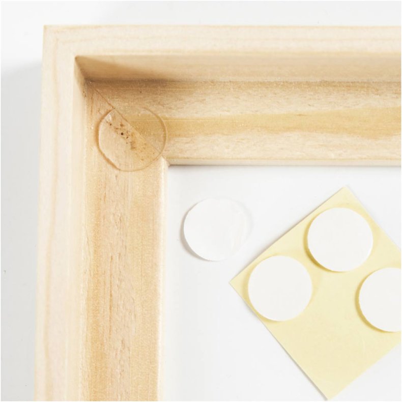 Malerplade med tr&aelig;ramme, str. 15,8x15,8 cm, 280 g, hvid, 1 stk.