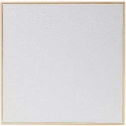 Malerplade med tr&aelig;ramme, str. 30x30 cm, 280 g, hvid, 1 stk.