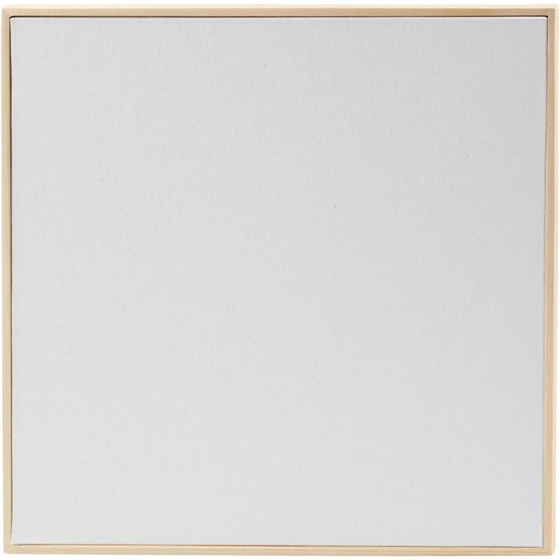 Malerplade med tr&aelig;ramme, str. 30x30 cm, 280 g, hvid, 1 stk.