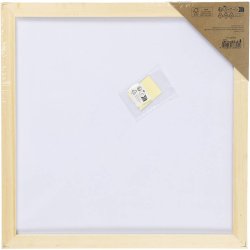 Malerplade med tr&aelig;ramme, str. 30x30 cm, 280 g, hvid, 1 stk.
