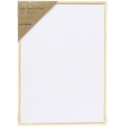 Malerplade med tr&aelig;ramme, A4, str. 21x29,7 cm, 280 g, hvid, 1 stk.