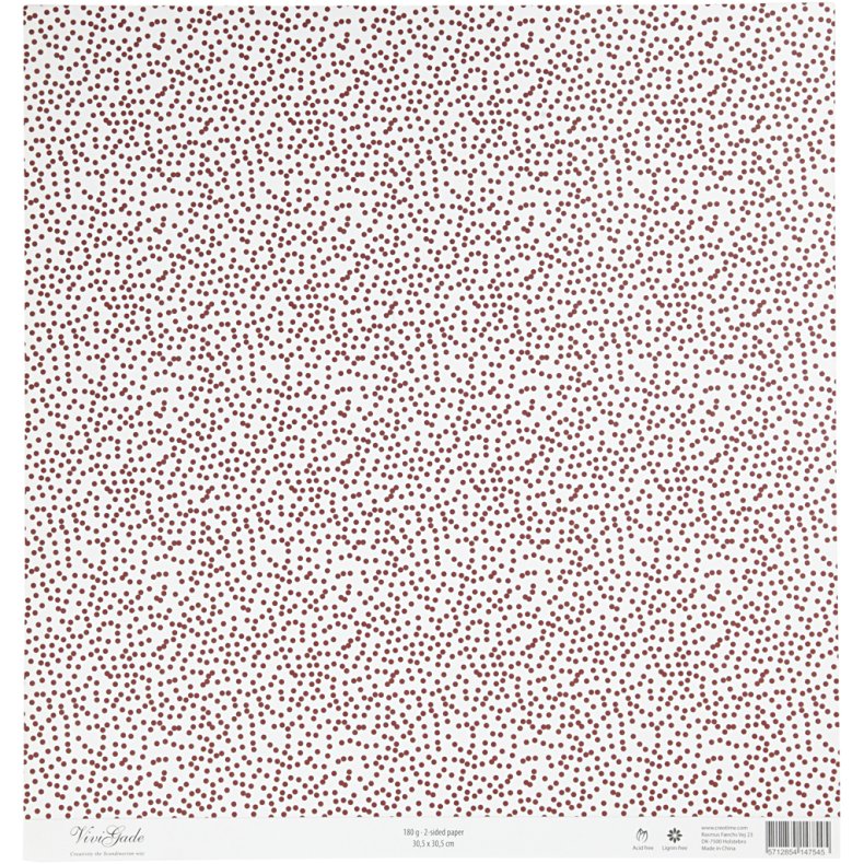 Designpapir, iskrystaller og prikker, ark 30,5x30,5 cm, 180 g, 5 ark/ 1 pk.