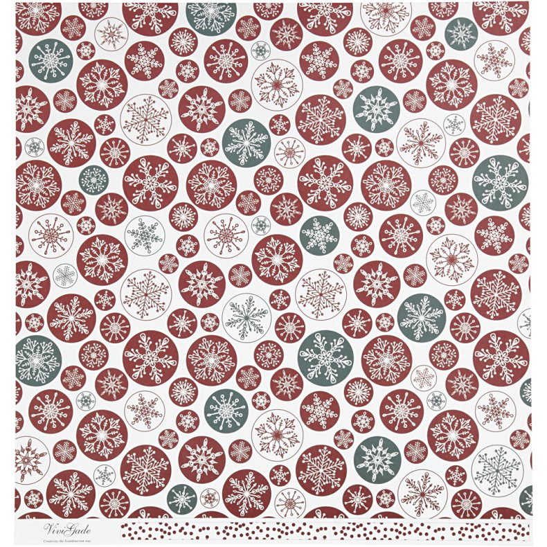 Designpapir, iskrystaller og prikker, ark 30,5x30,5 cm, 180 g, 5 ark/ 1 pk.
