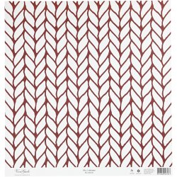 Designpapir, hygge og strik, ark 30,5x30,5 cm, 180 g, 5 ark/ 1 pk.